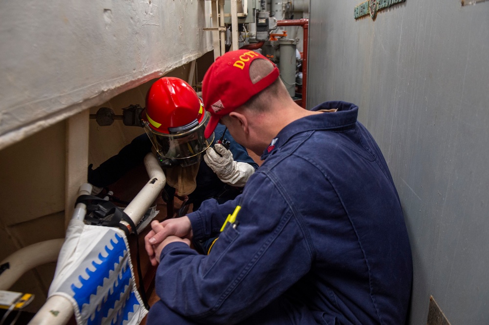 Barry Conducts General Quarters Drill Underway