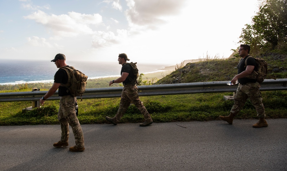 Andersen AFB Airmen Run Memorial Ruck March