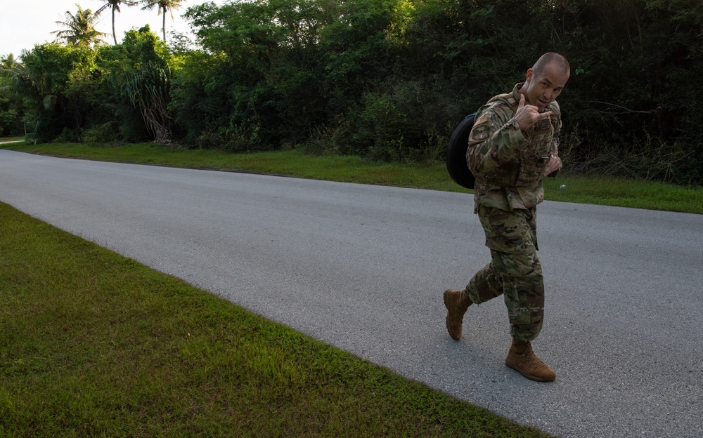 Andersen AFB Airmen Run Memorial Ruck March