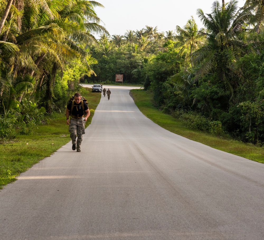 Andersen AFB Airmen Run Memorial Ruck March