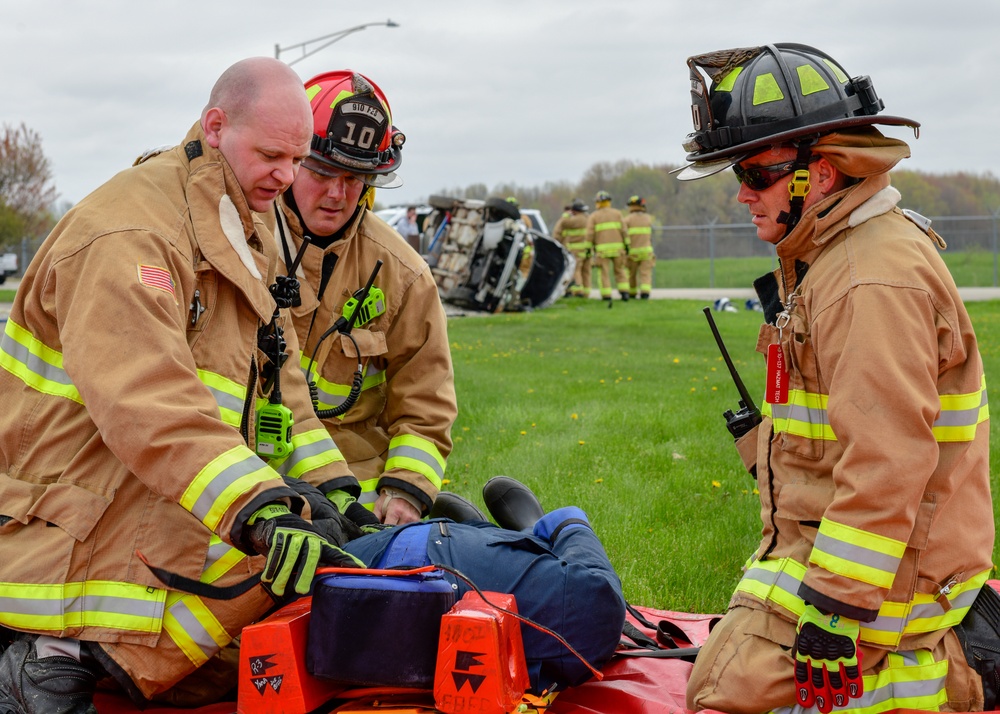 Firefighters train on vehicle crash response and victim extraction