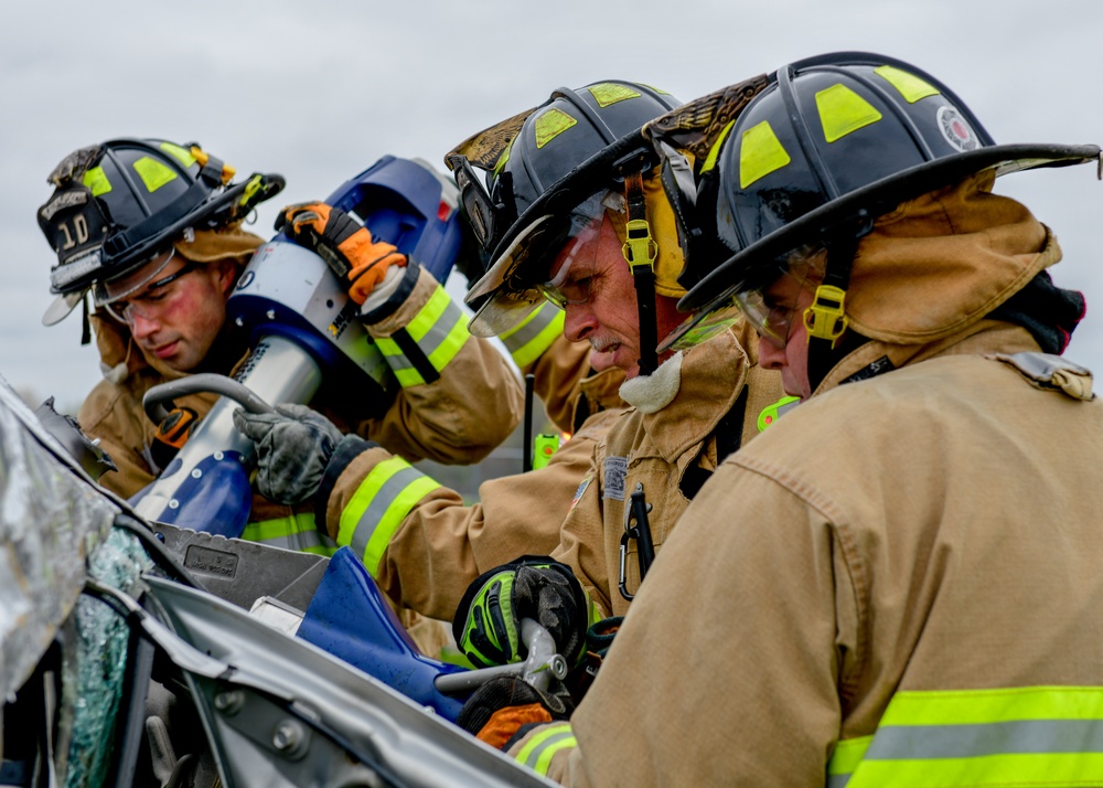 Firefighters train on vehicle crash response and victim extraction