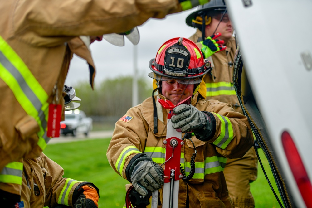 Firefighters train on vehicle crash response and victim extraction