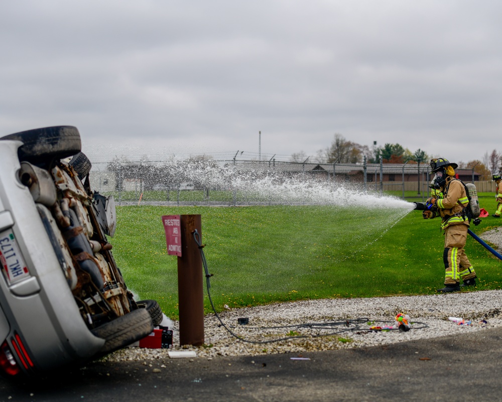 Firefighters train on vehicle crash response and victim extraction