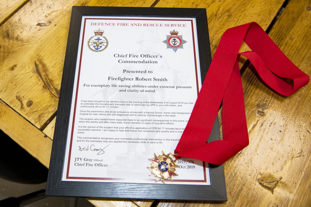 423rd CES firefighter receives Chief Fire Officer’s commendation medal