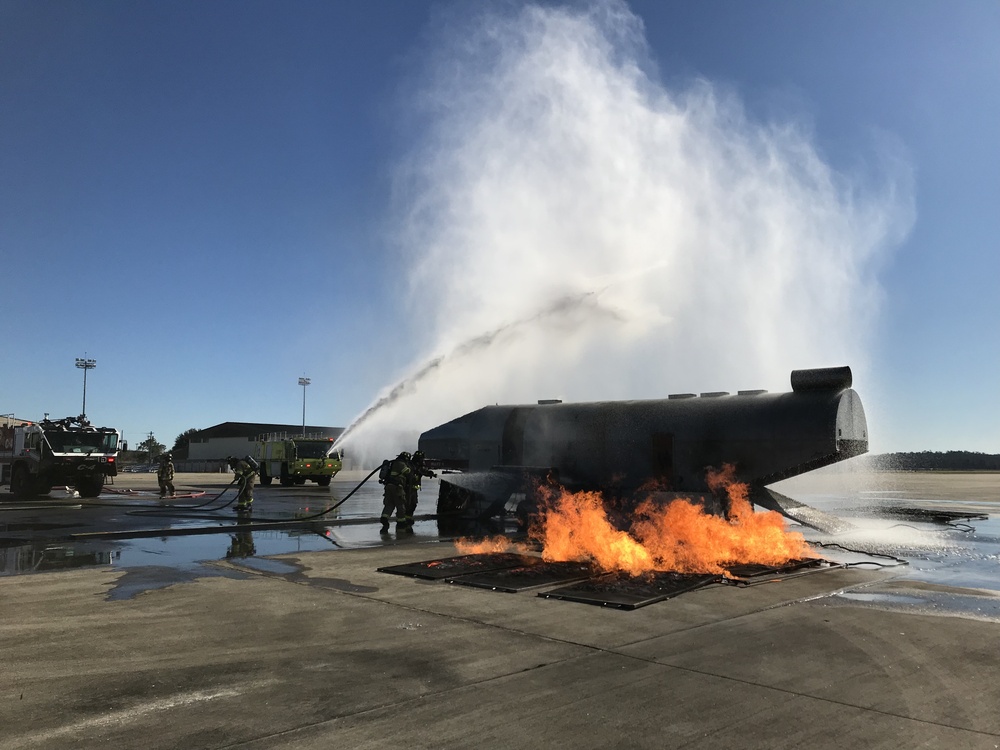 Lawson Army Airfield aircraft fire training