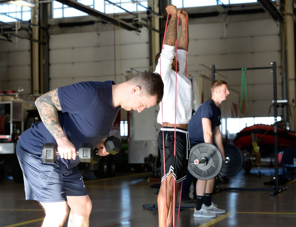Wright-Patt firefighters learn peer fitness training