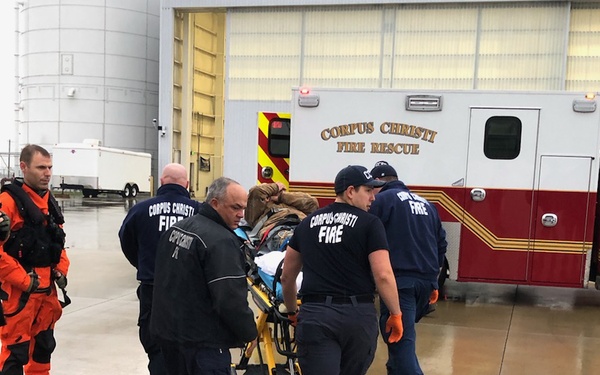 Coast Guard medevacs vessel crewmember 20 miles offshore Port Aransas, Texas