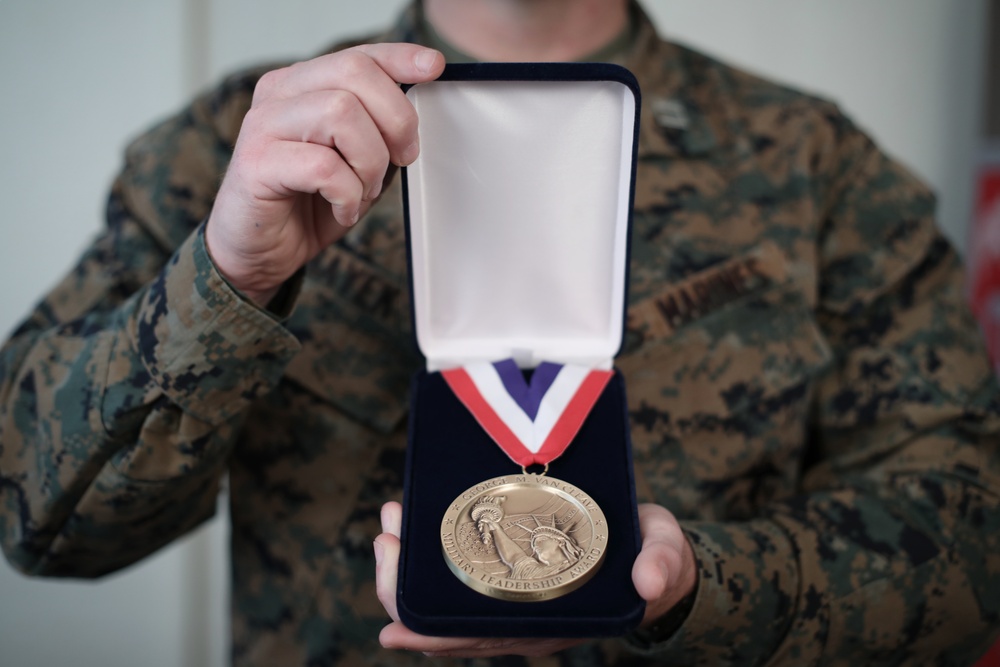 12MCD Marine Awarded George Van Cleave Military Leadership Award