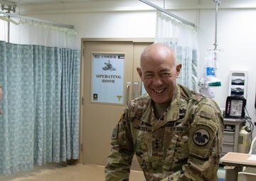 Lt. Gen. Charles D. Luckey greets Soldiers of the 349th Combat Support Hospital