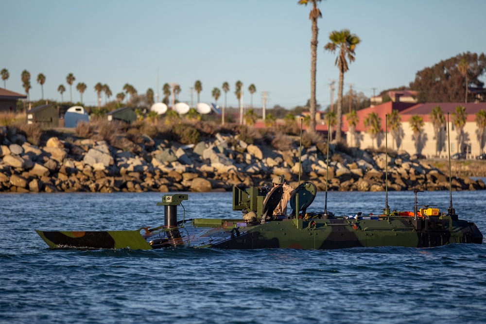 Marines take new ACV out for low-light surf transit