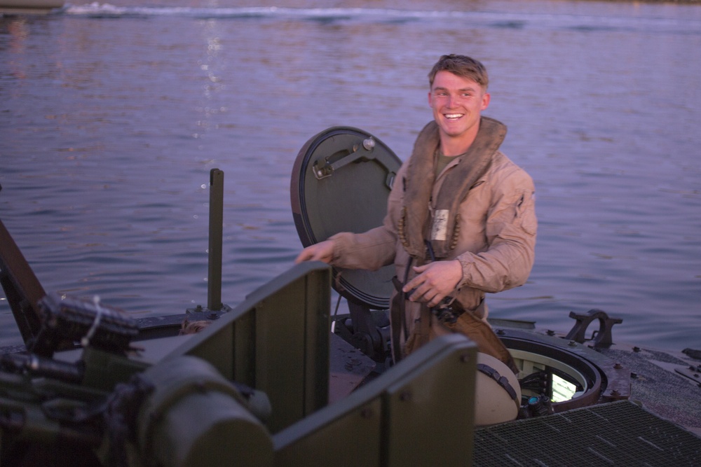 Marines take new ACV out for low-light surf transit