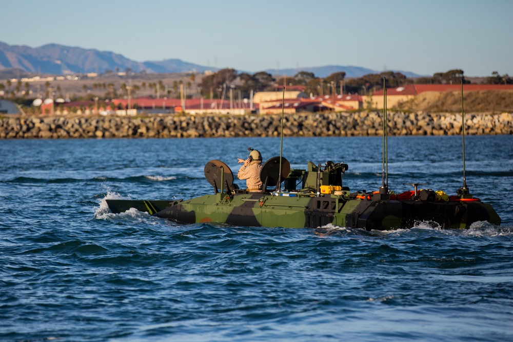 Marines take new ACV out for low-light surf transit