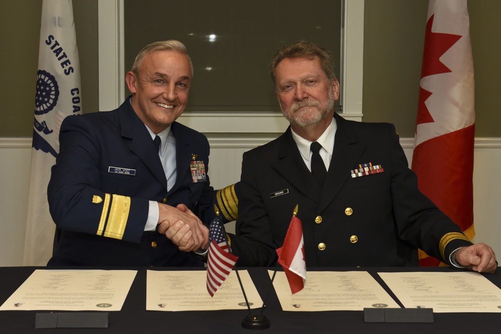 Coast Guard hosts anniversary ceremony for joint cooperative with Canada