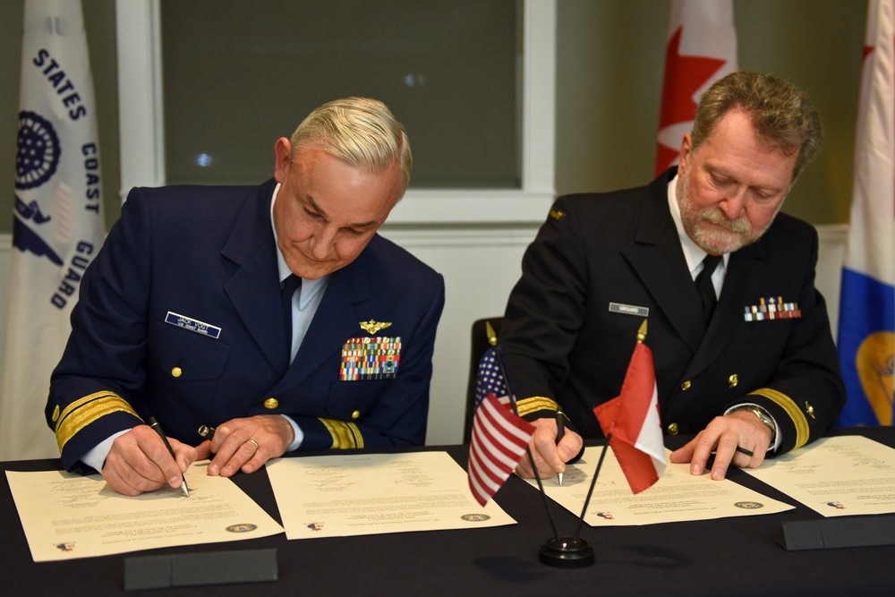 Coast Guard hosts anniversary ceremony for joint cooperative with Canada