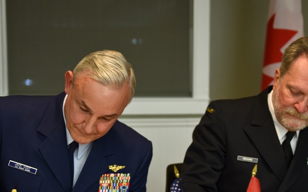 Coast Guard hosts anniversary ceremony for joint cooperative with Canada