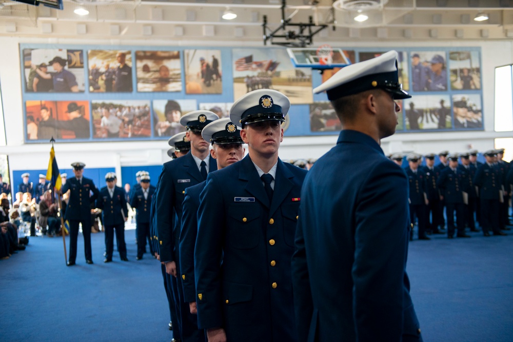 Graduates from recruit company Delta 198 graduated basic training at Training Center Cape May, on Dec. 20, 2019.