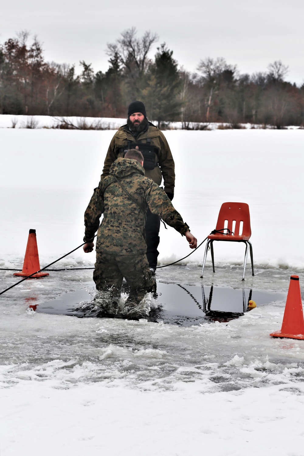 CWOC students practice new cold-water immersion training scenario at Fort McCoy