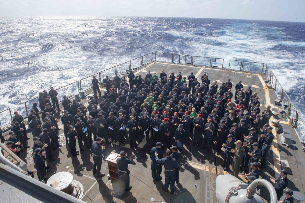 USS Wayne E. Meyer (DDG 108) All Hands Call