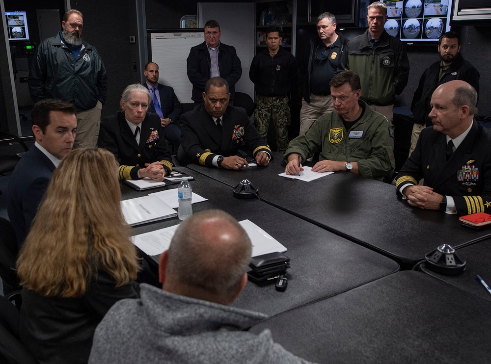 Navy Installations Commander receives FBI, NCIS Briefing