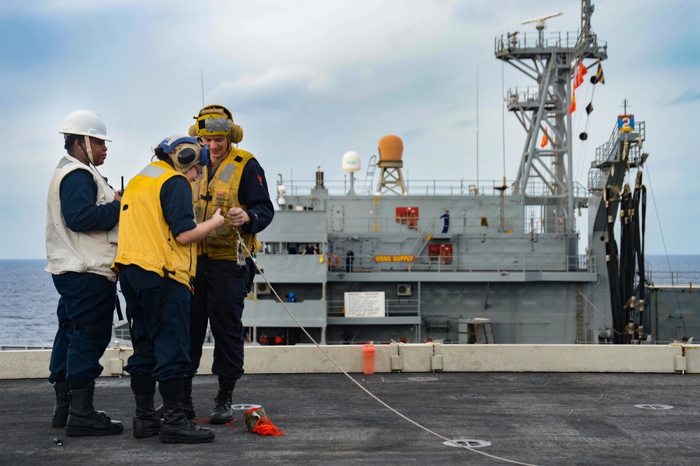 DVIDS - Images - USS Harry S. Truman (CVN 75) conducts a RAS in the Red ...