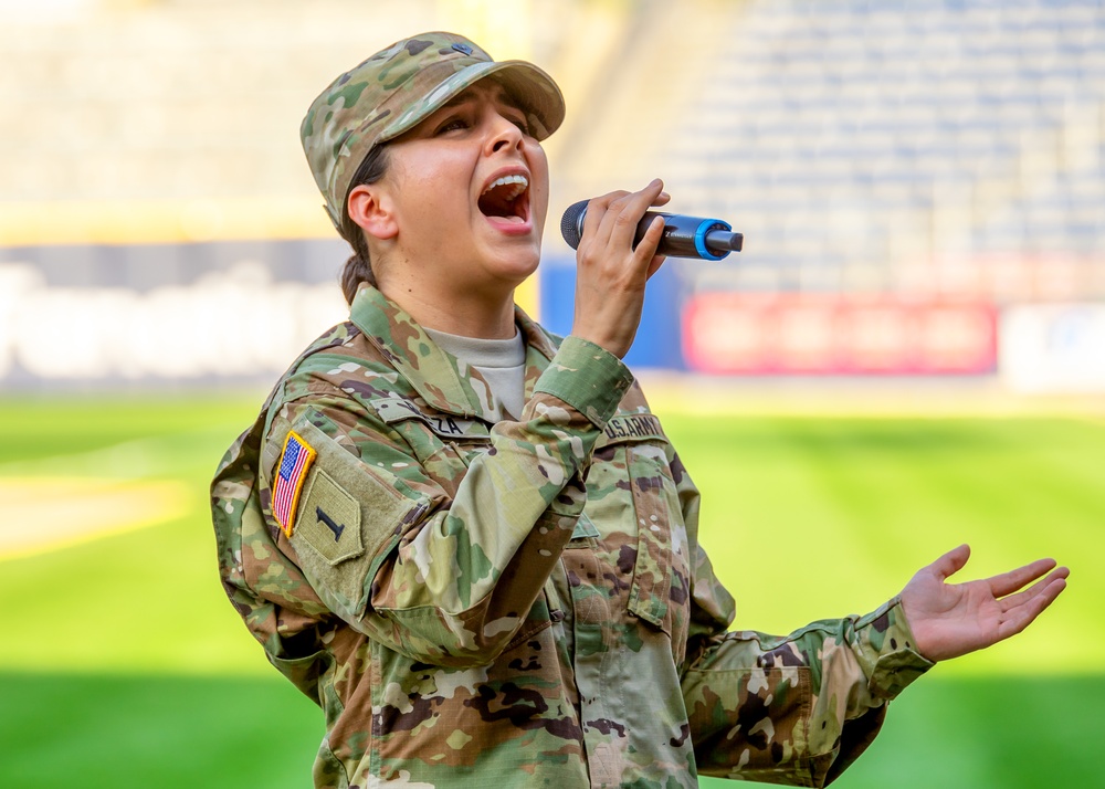 National anthem by Army soldier