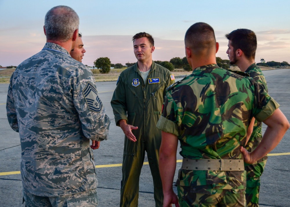 Dobbins displays tactical airlift skills in Portugal