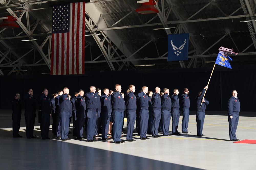Sam Fox team welcomes arrival of newest C-37B aircraft