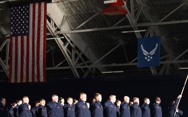 Sam Fox team welcomes arrival of newest C-37B aircraft