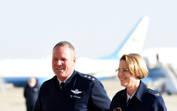 Sam Fox team welcomes arrival of newest C-37B aircraft