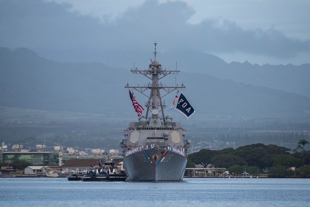 USS Wayne E. Meyer returns from deployment