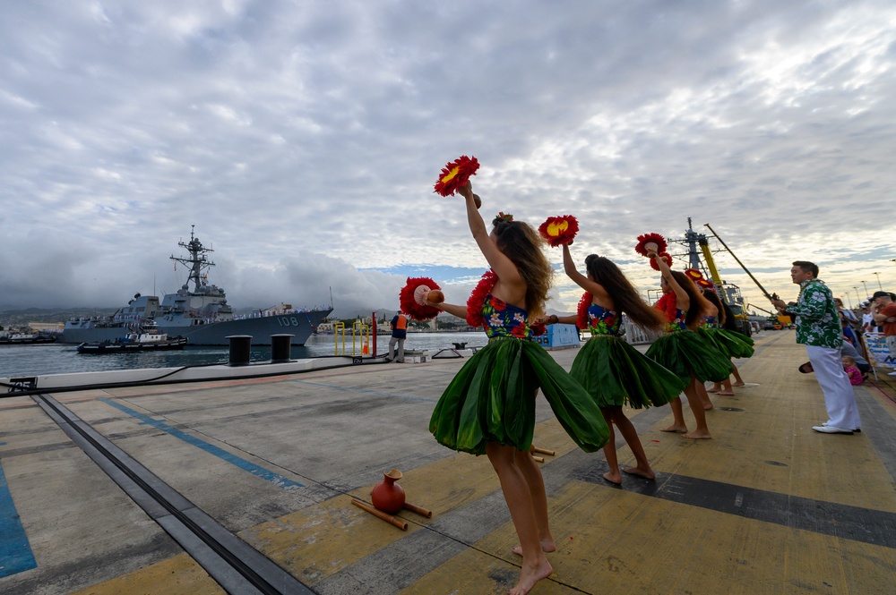 USS Wayne E. Meyer returns from deployment