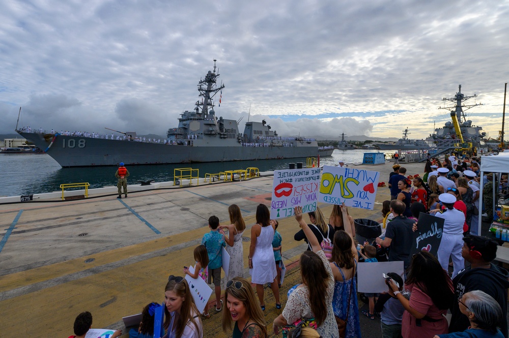 USS Wayne E. Meyer returns from deployment