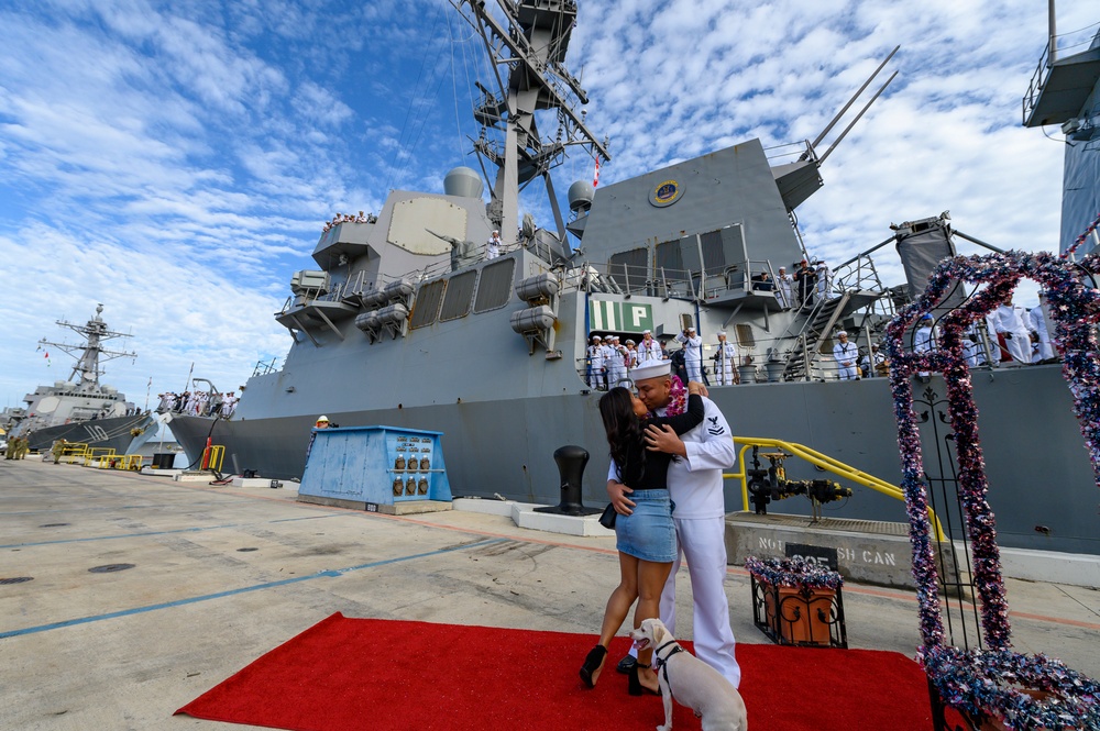 USS Wayne E. Meyer returns from deployment