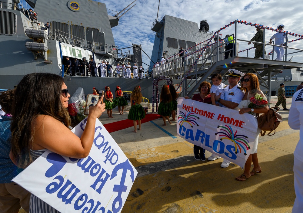 USS Wayne E. Meyer returns from deployment