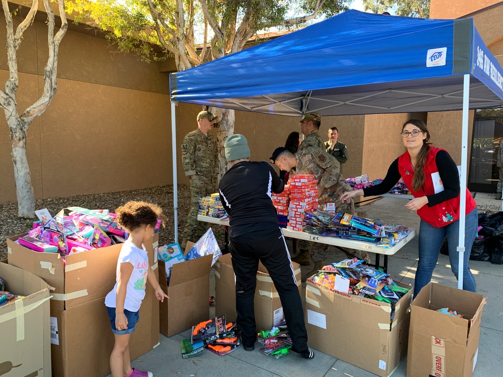 Key Spouse program delivers holiday cheer during toy drive for California Air National Guard Airmen