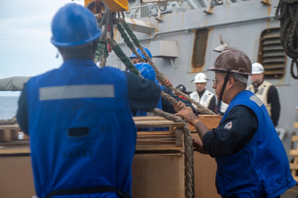 USS Barry (DDG 52) Conducts Replenishment-At-Sea