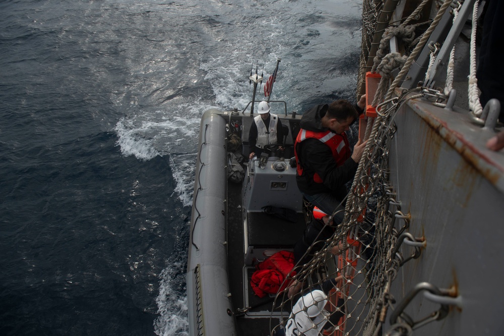 USS Barry (DDG 52) Conducts Replenishment-At-Sea