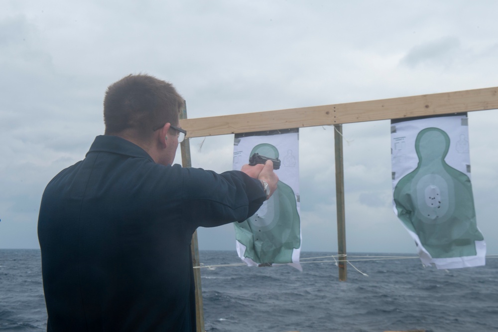 Barry Sailors Get Small Arms Qualified