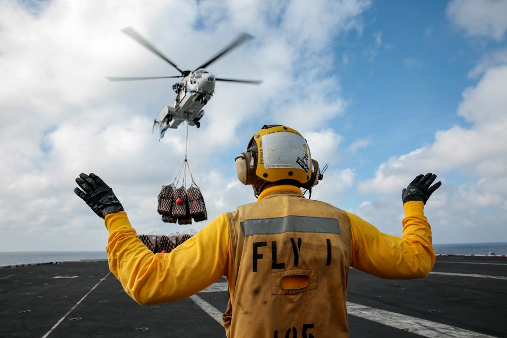 Vertical replenishment-at-sea.