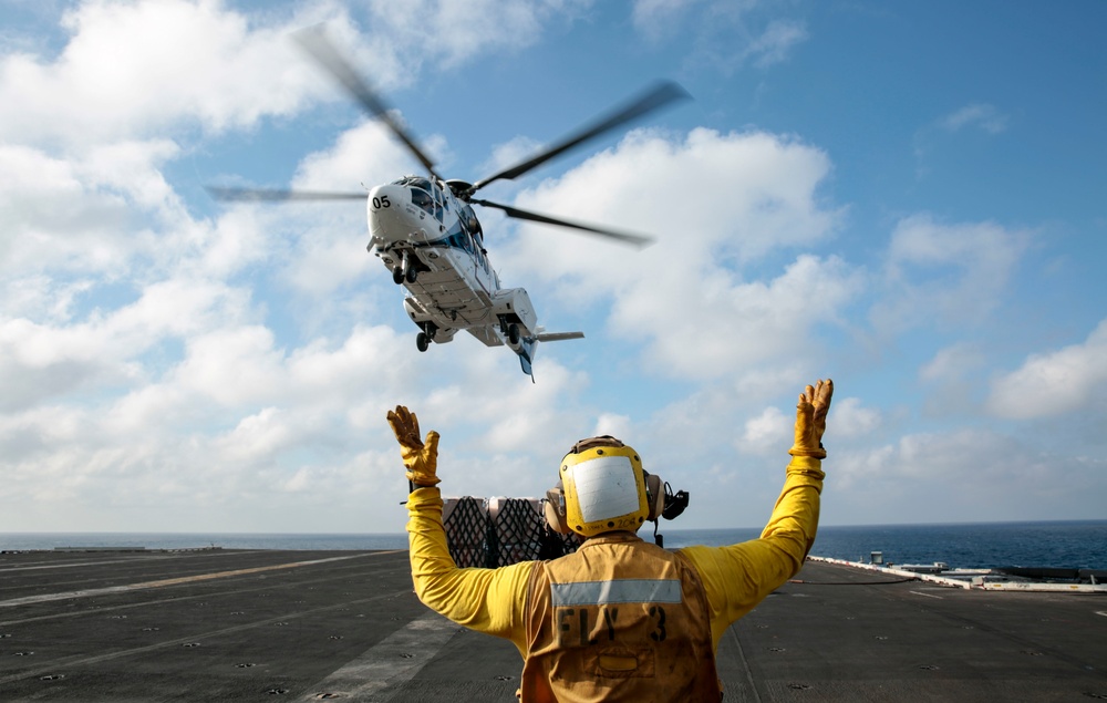 Vertical replenishment-at-sea.