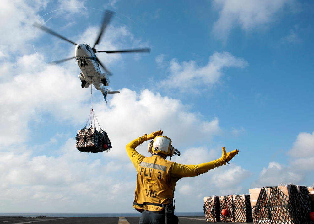 Vertical replenishment-at-sea.