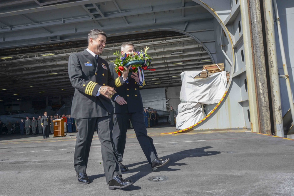 USS Ronald Reagan Wreath Laying Ceremony