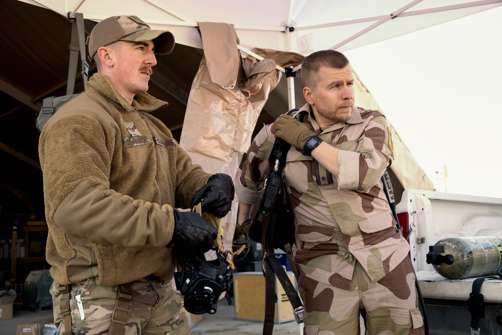 443rd AES demonstrates coalition CBRN equipment capability