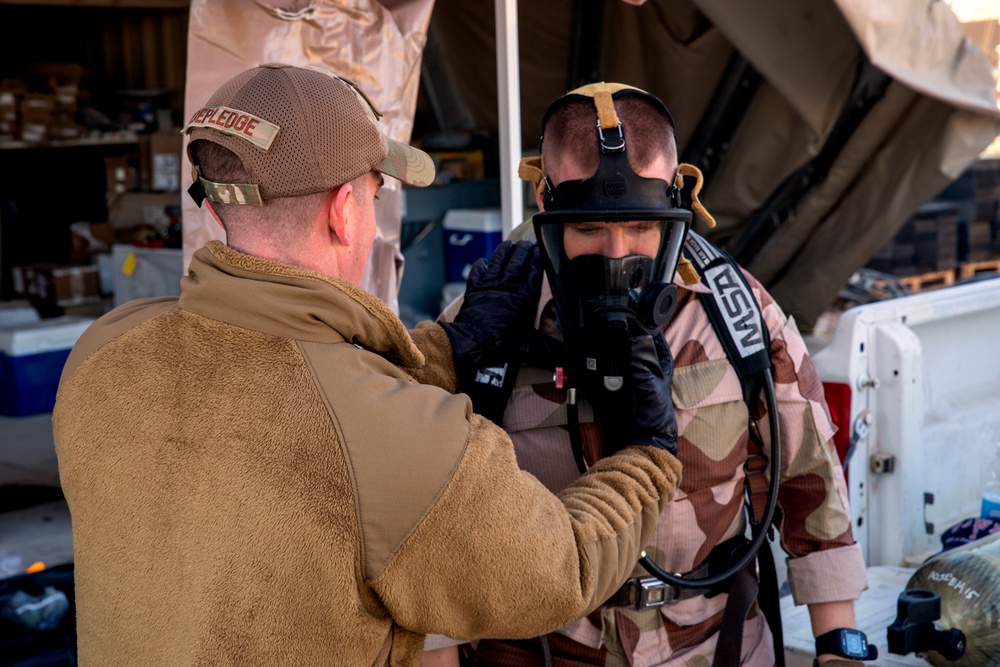 443rd AES demonstrates Coalition CBRN equipment capability