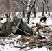 Improvised shelter building by Cold-Weather Operations Course students in Class 20-01