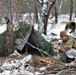 Improvised shelter building by Cold-Weather Operations Course students in Class 20-01