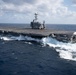 The aircraft carrier USS John C. Stennis (CVN 74) maneuvers in the Atlantic Ocean