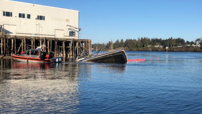 Coast Guard rescues four from capsized vessel in Coos Bay, Oregon