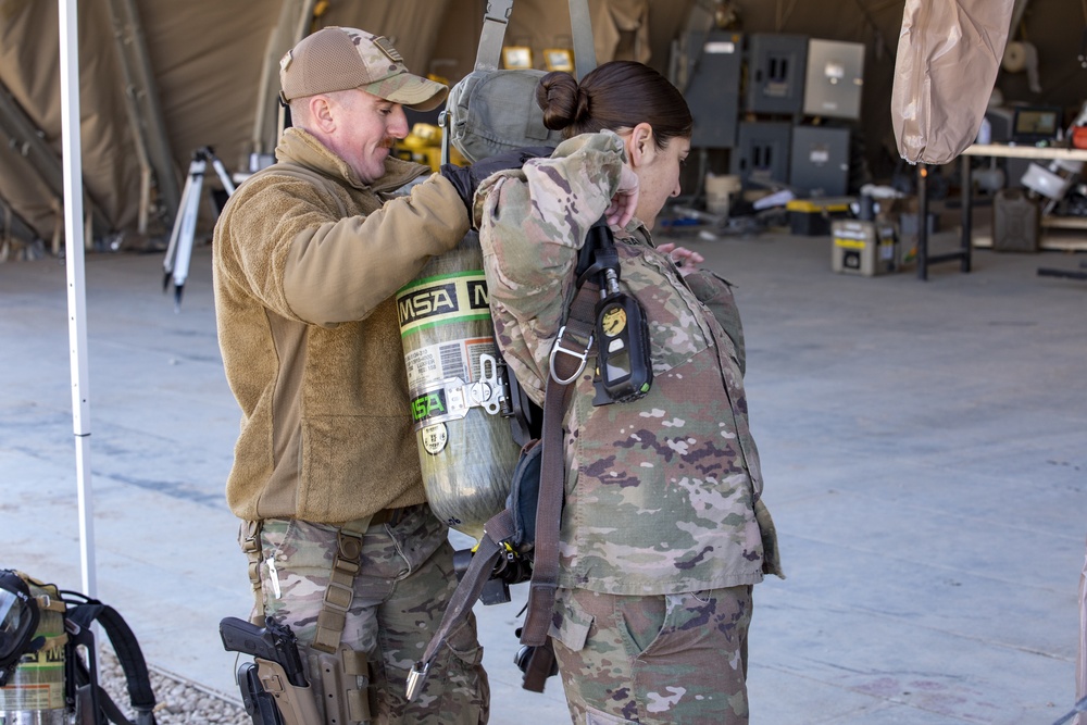 443rd AES demonstrates coalition CBRN equipment capability